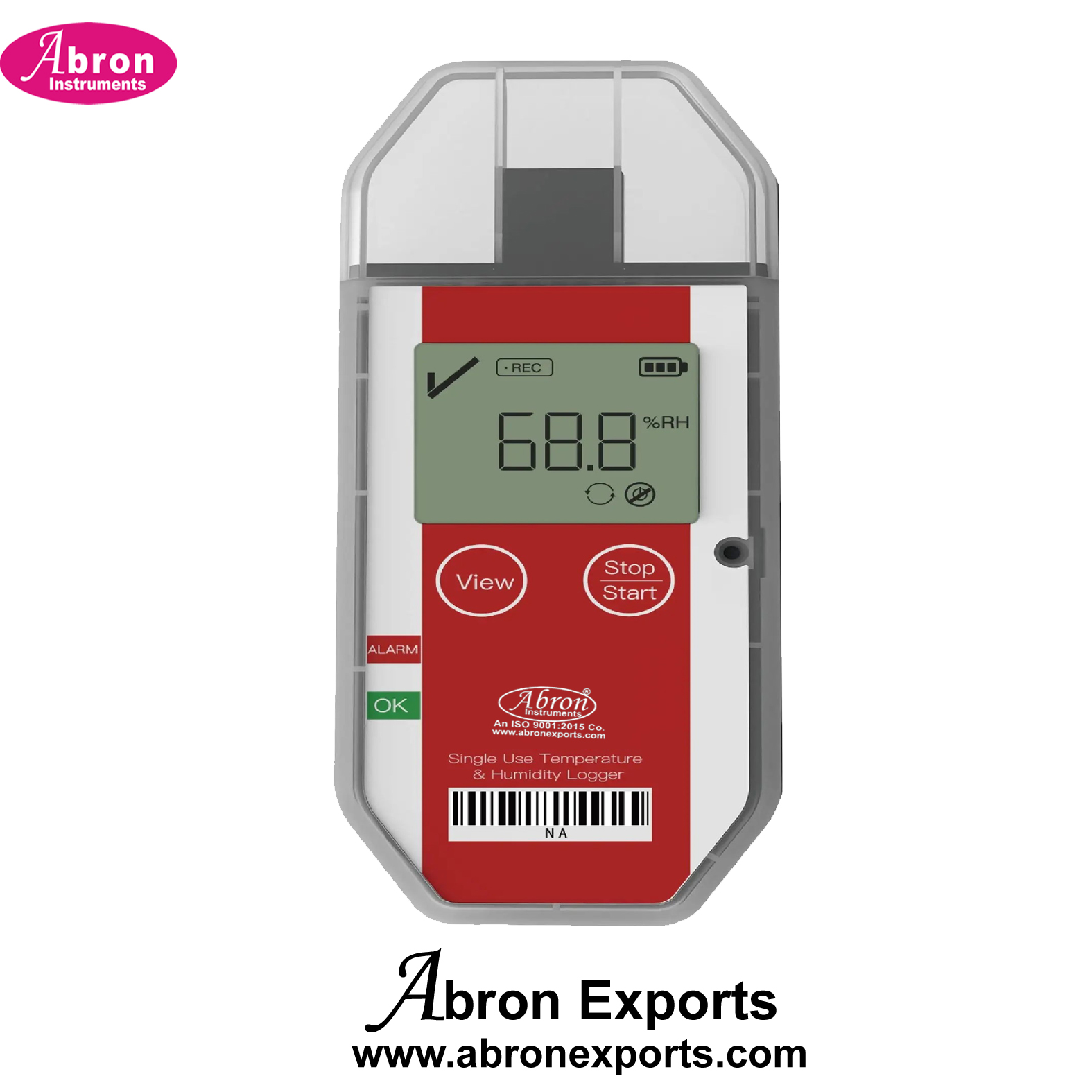 Data Logger Temperature Humidity 60 Days 10,000 Records USB Disposable one Time Uses 10pc Abron AC-317TH60D 